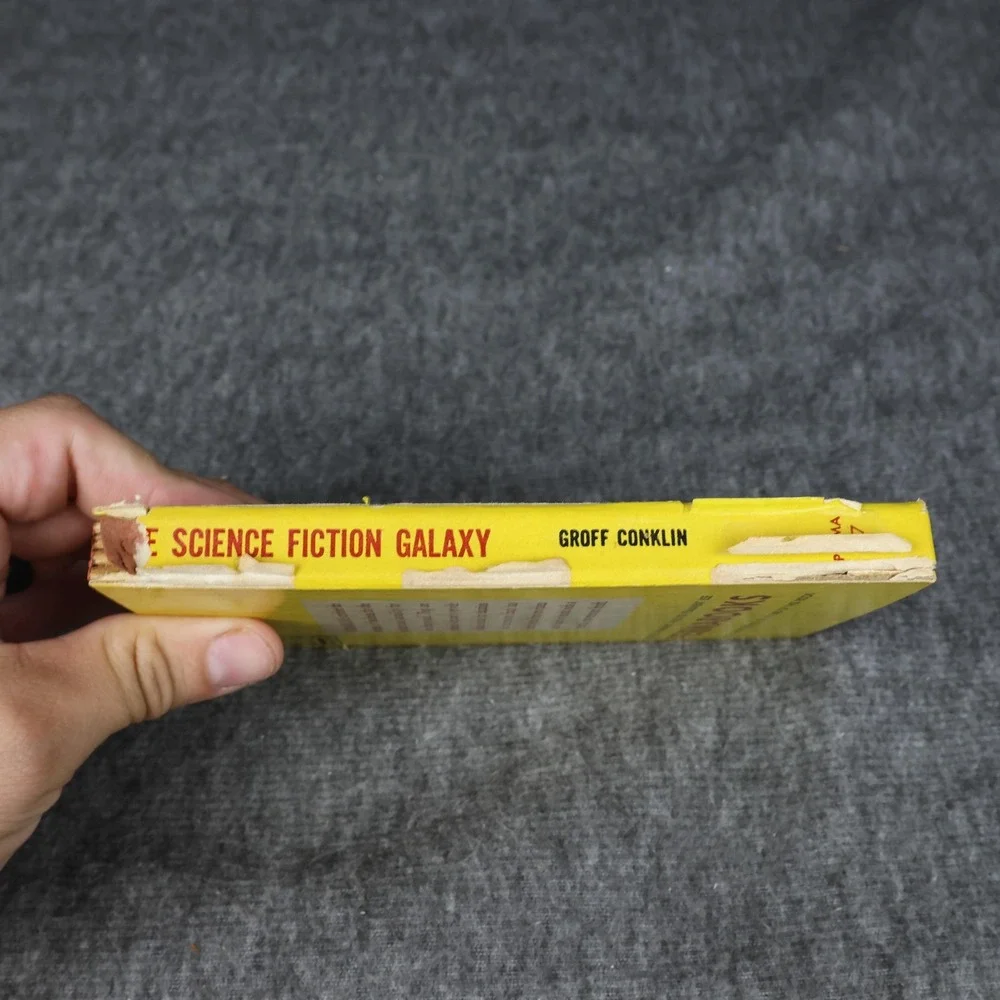 Vintage 1950 The Science Fiction Galaxy Groff Conklin Yellow HC Permabooks USA